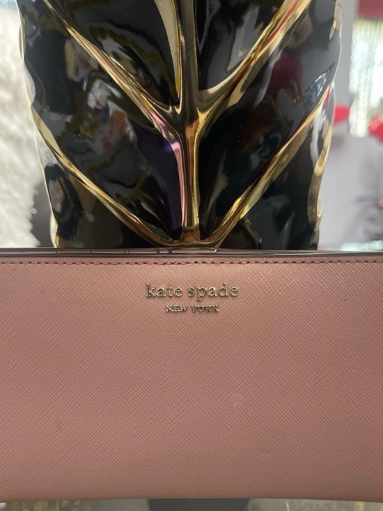 kate spade Handbags - kate spade Blush Pink Saffiano Zip Wallet with Gold Logo NWOT